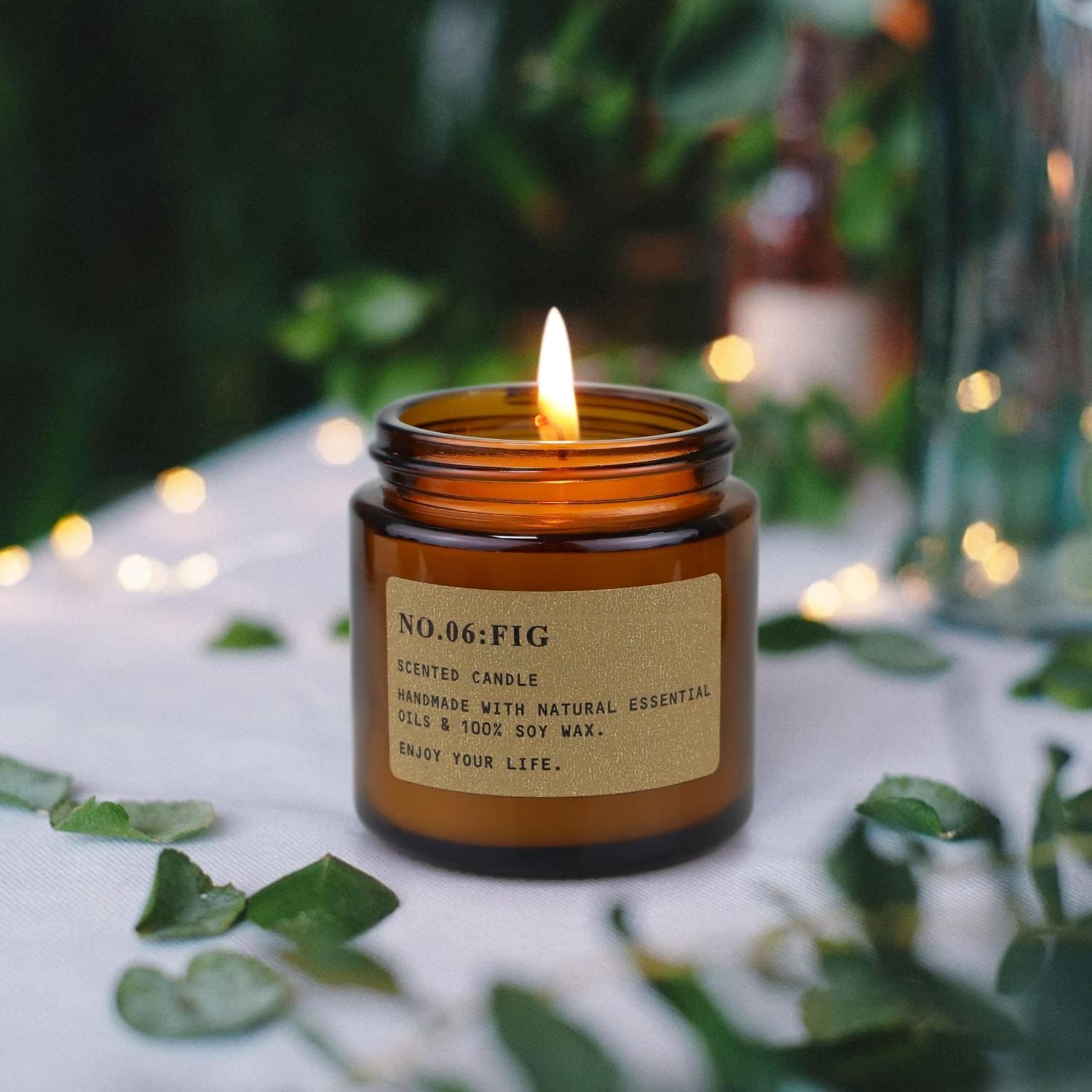 Amber Jar Scented Candles, Soy Wax, Six Piece Gift Set - Image 7