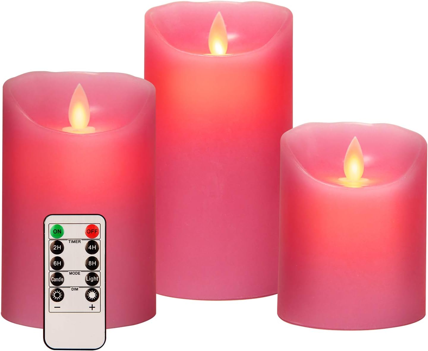 Flameless LED Pillar Candles, Real Wax, 3 Piece Set with Remote - Image 14