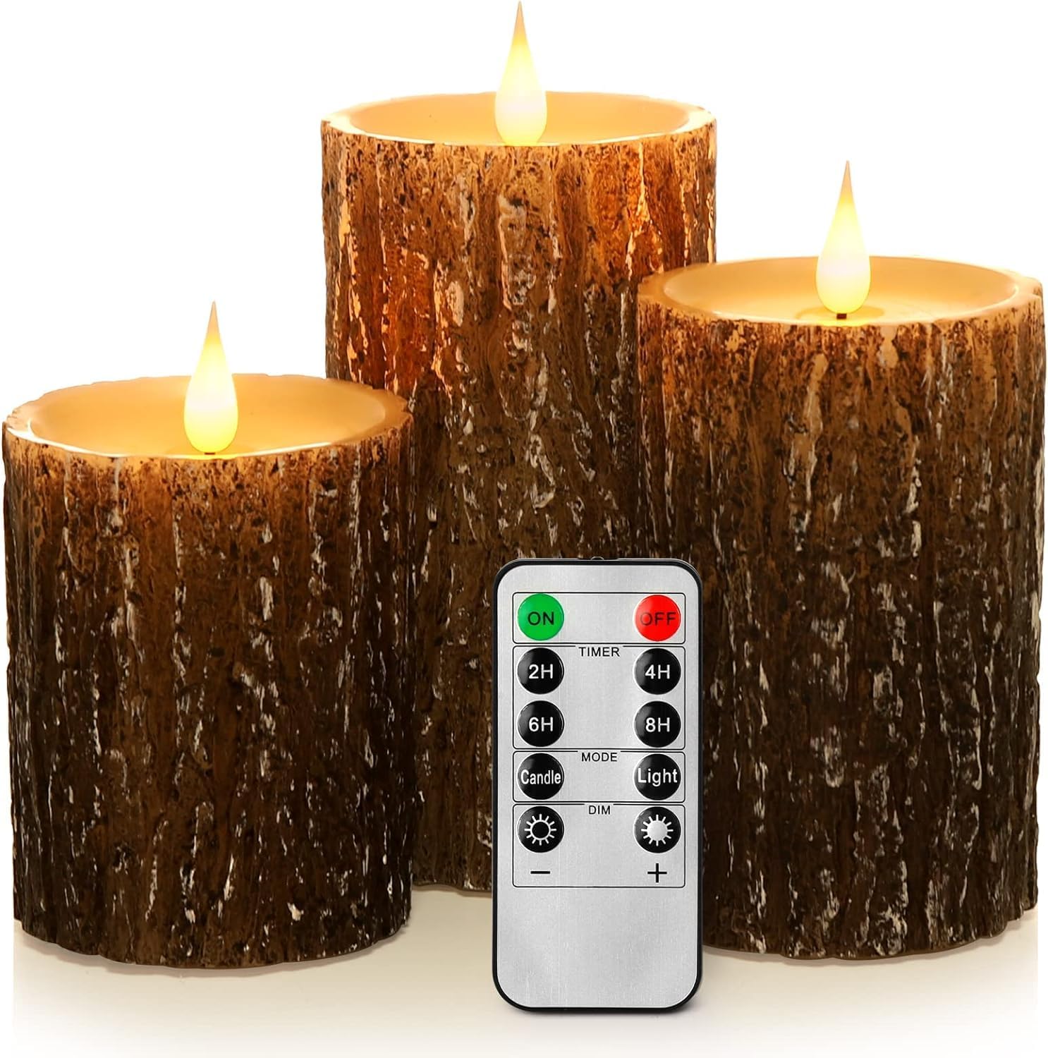 Flameless LED Pillar Candles, Real Wax, 3 Piece Set with Remote - Image 10
