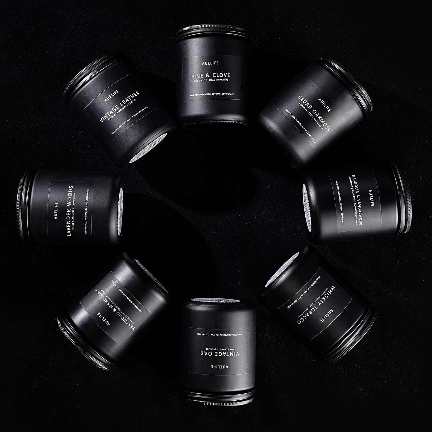 Scented Jar Candles, Soy Wax, Masculine Collection, 4 Pack - Image 8