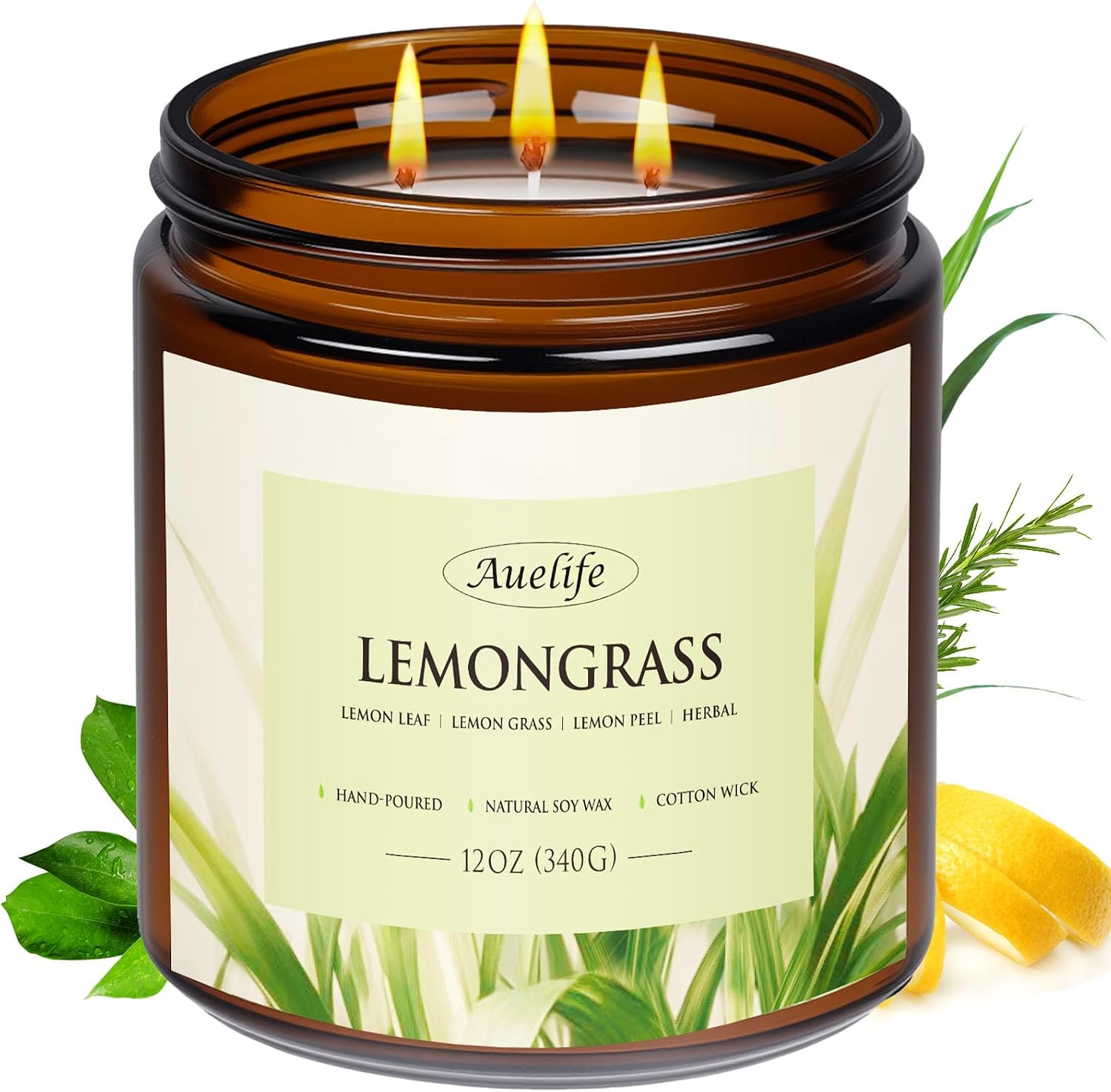 Scented Jar Candles, Soy Wax, Masculine Collection, 4 Pack - Image 9