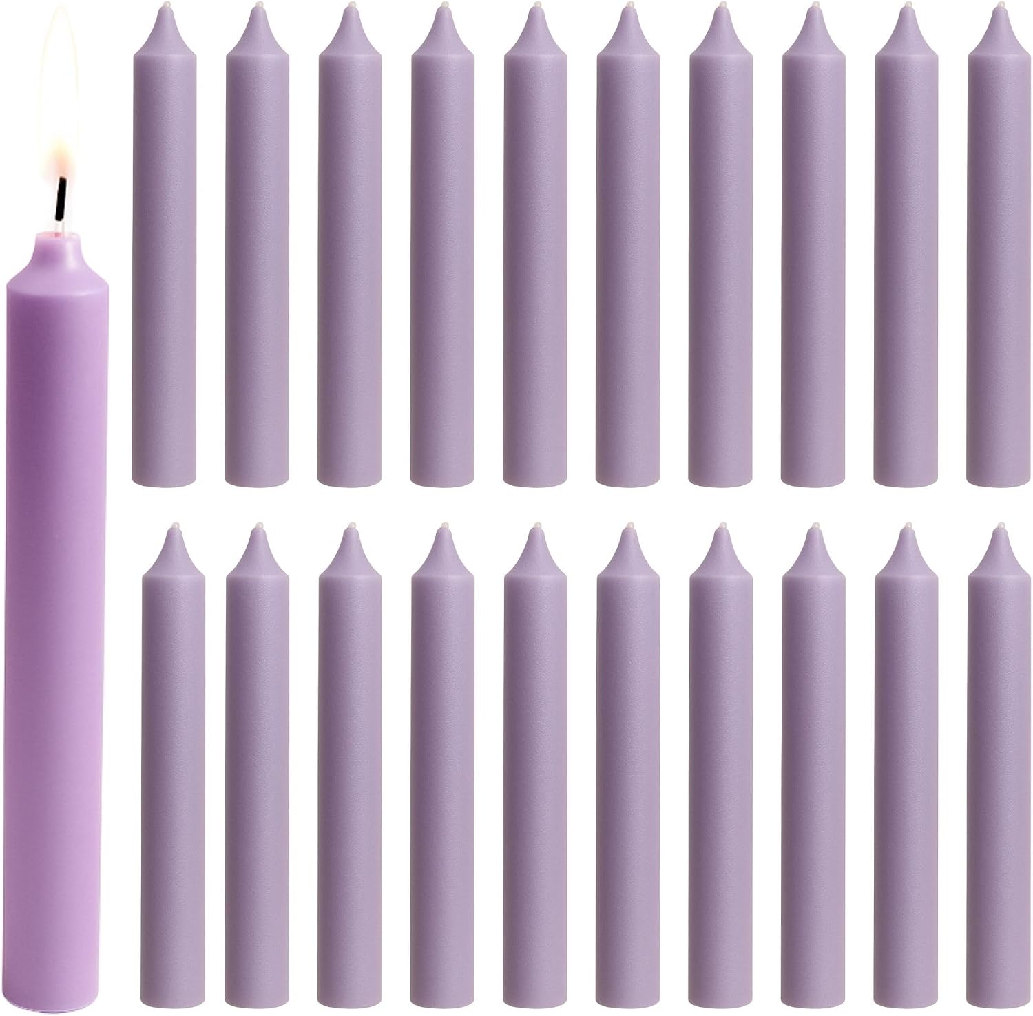 20 Ivory Unscented Dripless Chime Candles, 4 Inch Taper - Image 17