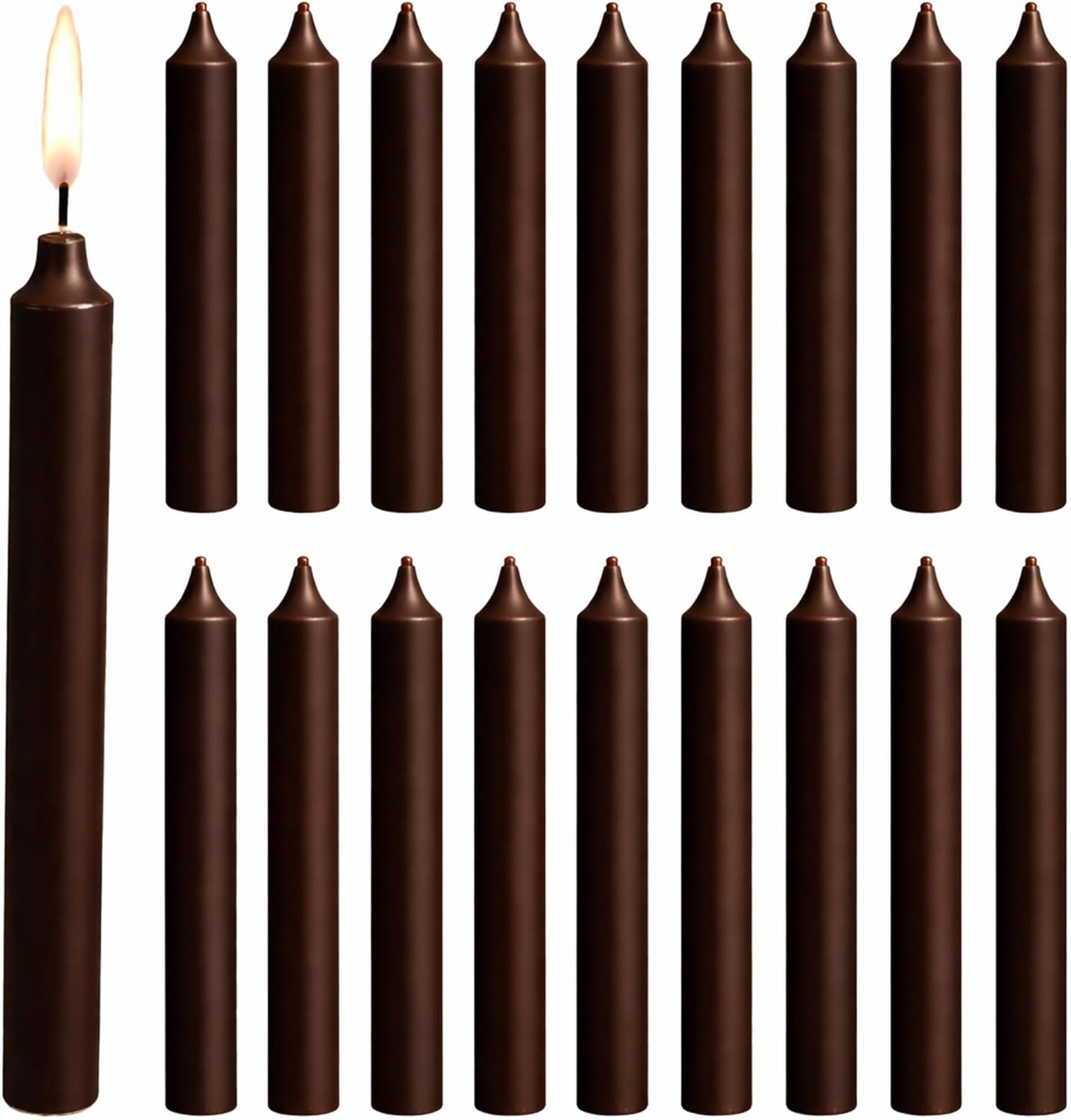 20 Ivory Unscented Dripless Chime Candles, 4 Inch Taper - Image 12