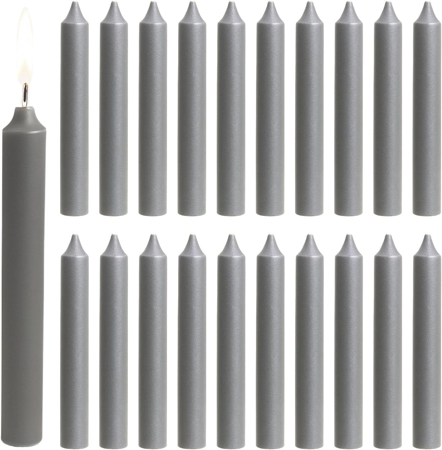 20 Ivory Unscented Dripless Chime Candles, 4 Inch Taper - Image 11
