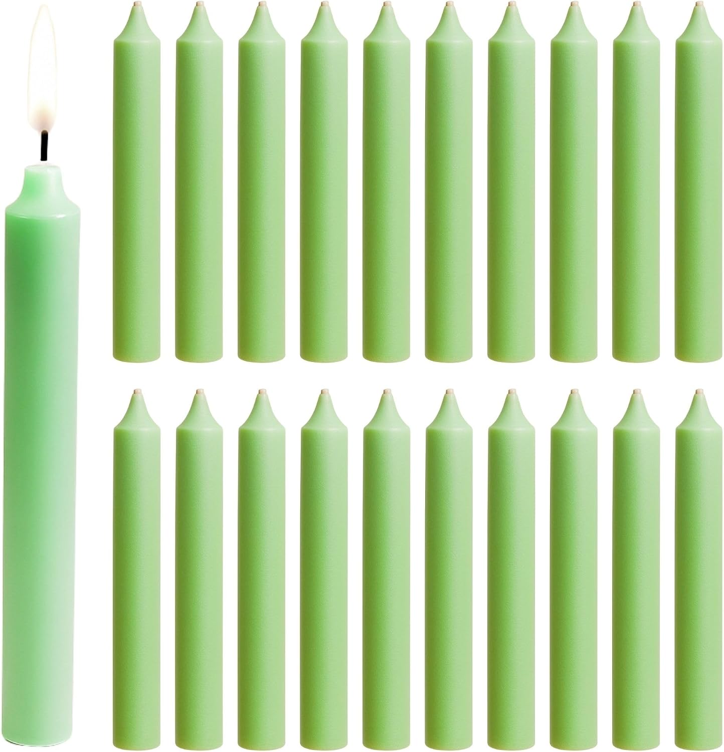 20 Ivory Unscented Dripless Chime Candles, 4 Inch Taper - Image 8