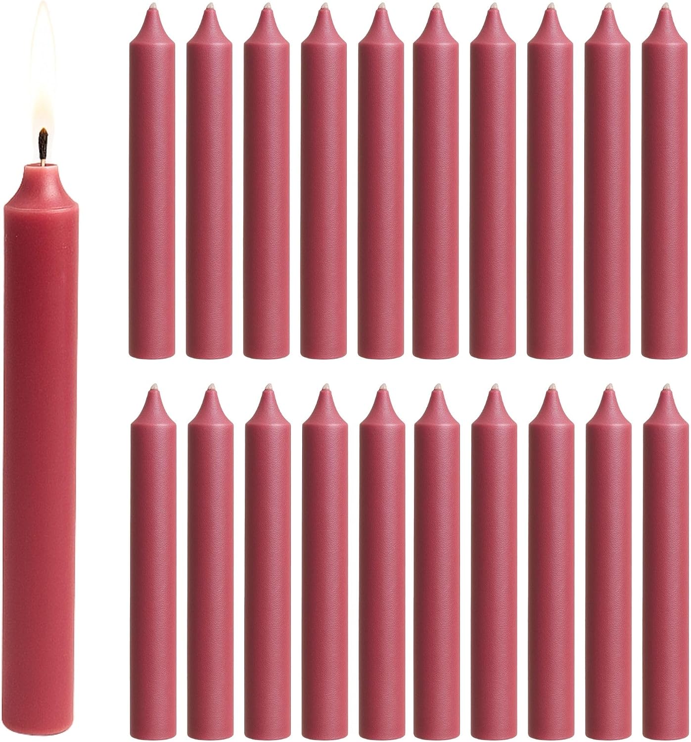 20 Ivory Unscented Dripless Chime Candles, 4 Inch Taper - Image 9