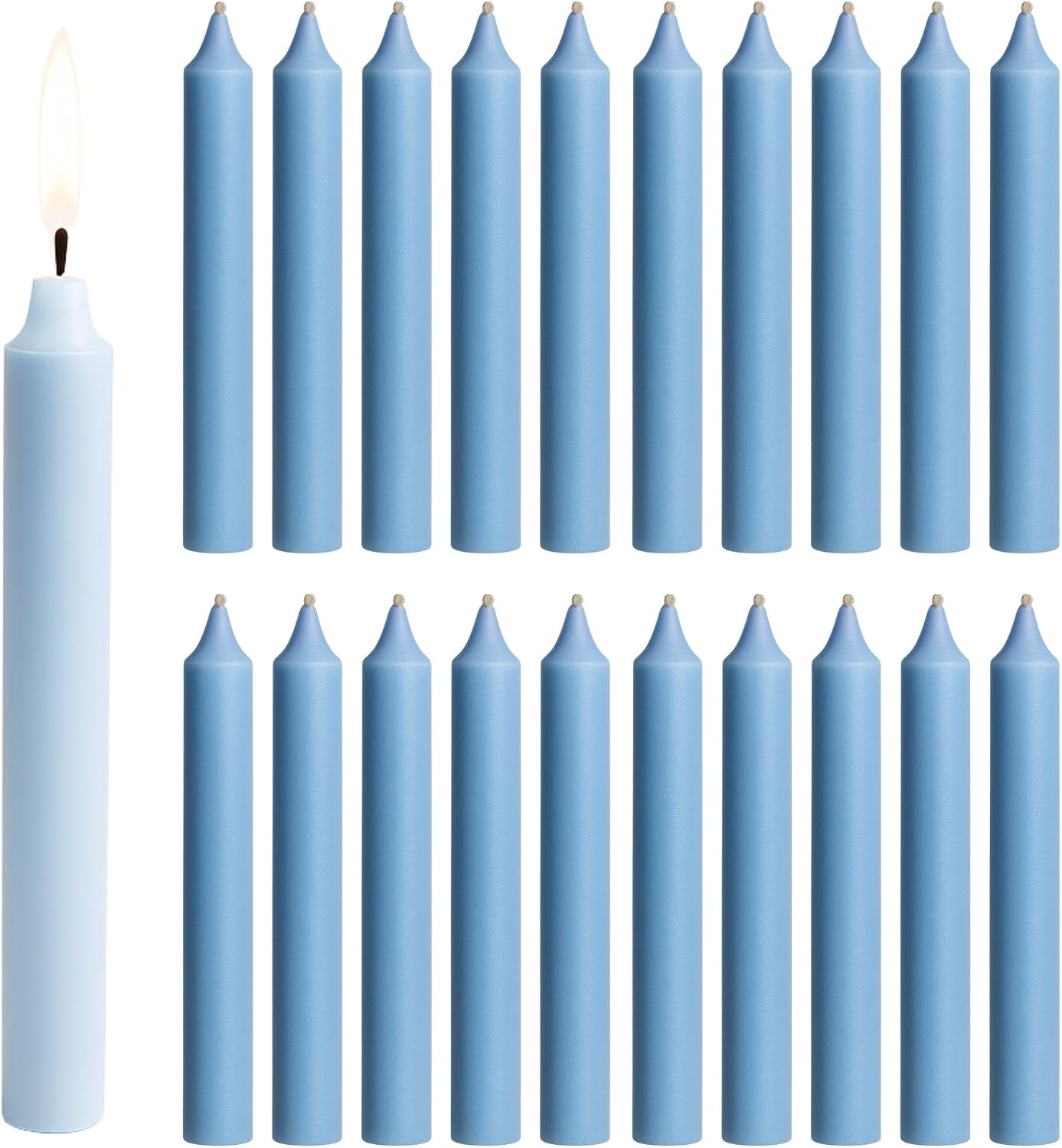 20 Ivory Unscented Dripless Chime Candles, 4 Inch Taper - Image 16