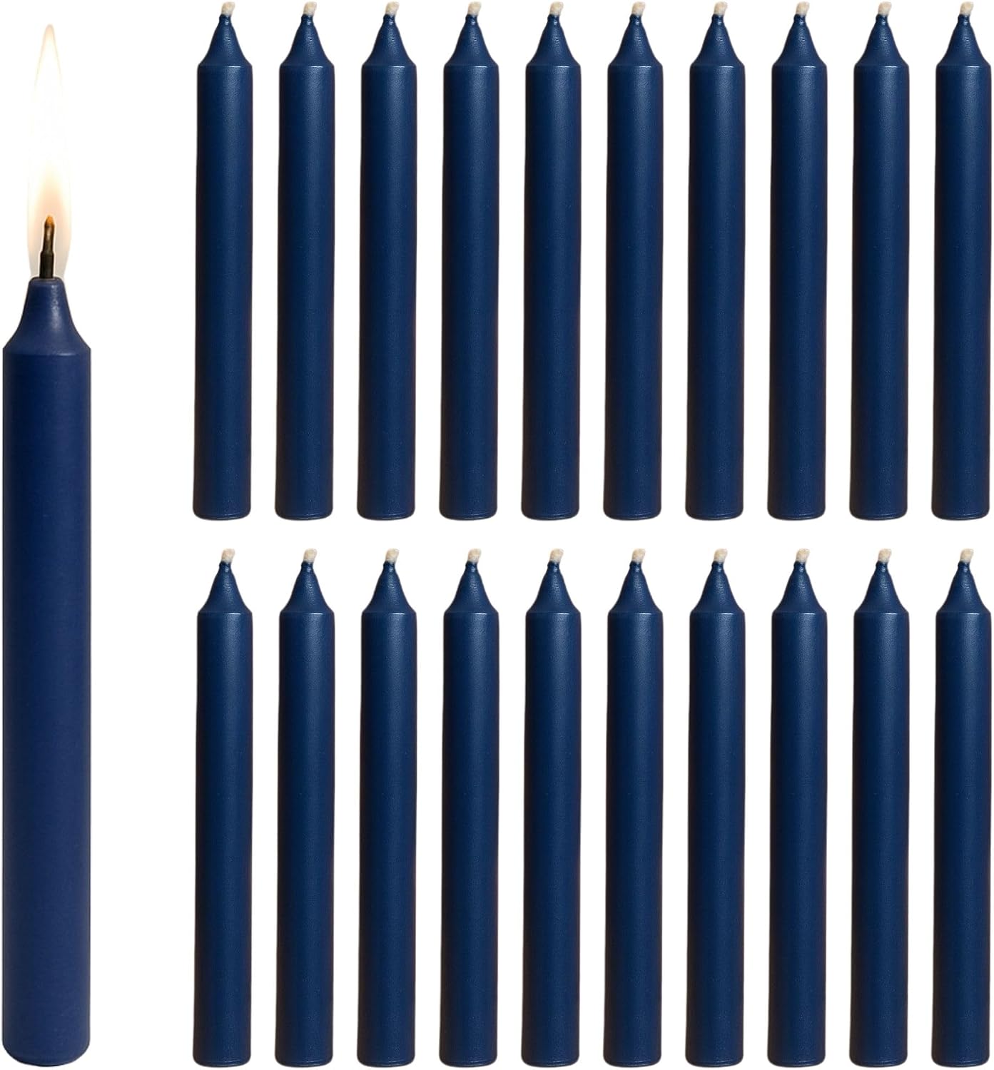 20 Ivory Unscented Dripless Chime Candles, 4 Inch Taper - Image 15