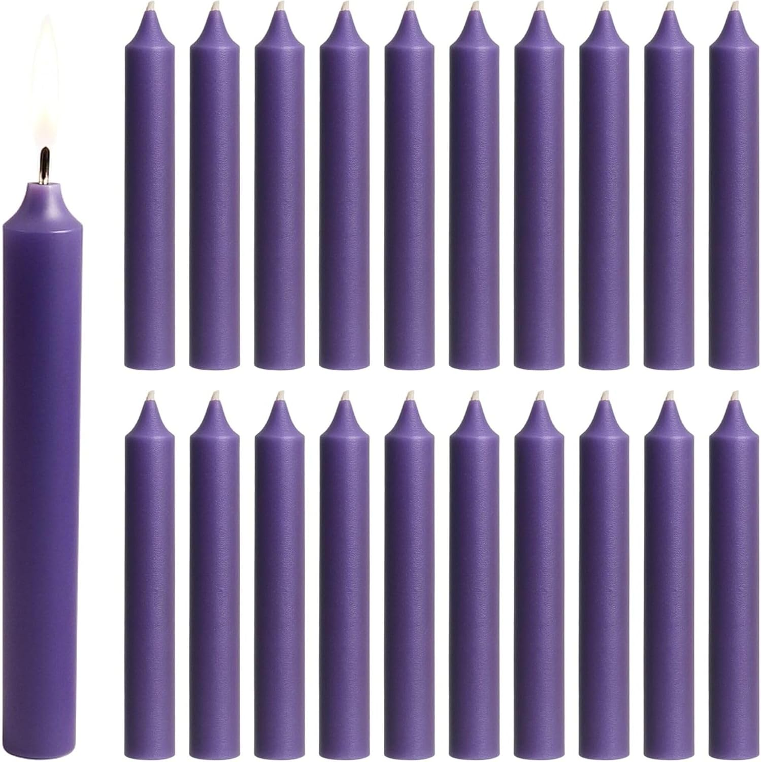 20 Ivory Unscented Dripless Chime Candles, 4 Inch Taper - Image 14