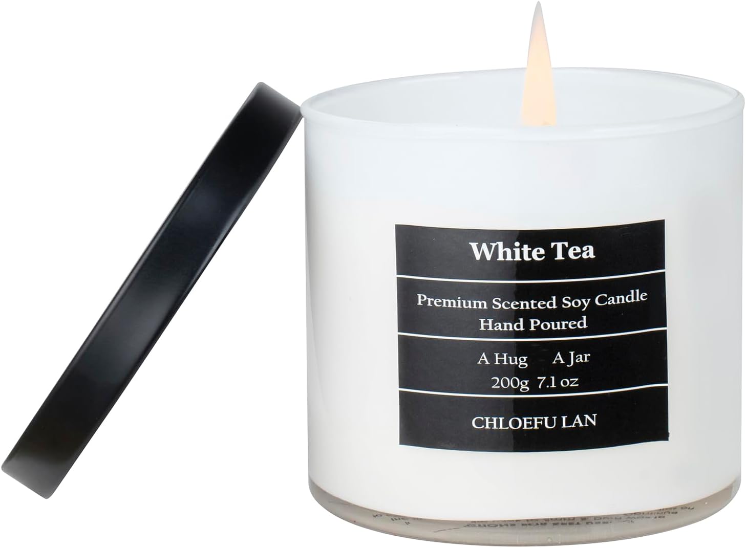 Eucalyptus and Sage Scented Candle in Textured Glass Jar with Lid - Image 12