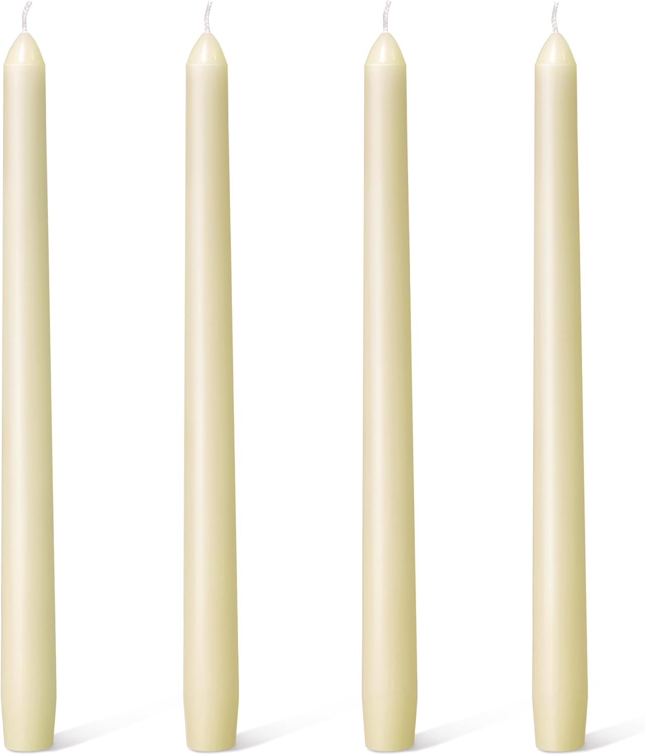 Ivory Taper Candles, 4 Pack, 10 Inch, Unscented