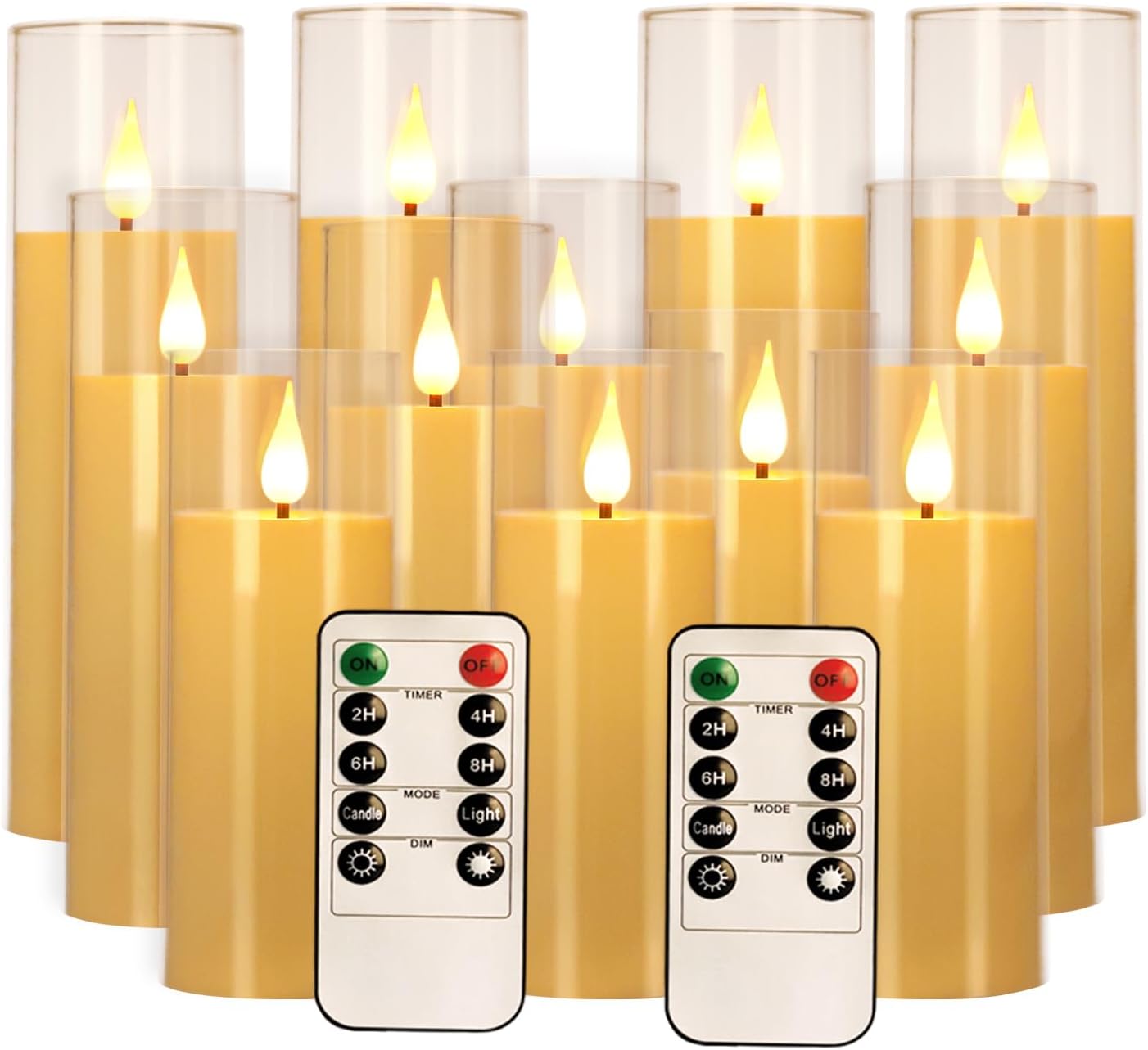 24 Piece LED Flameless Candles, Remote Control, Assorted Sizes - Image 29