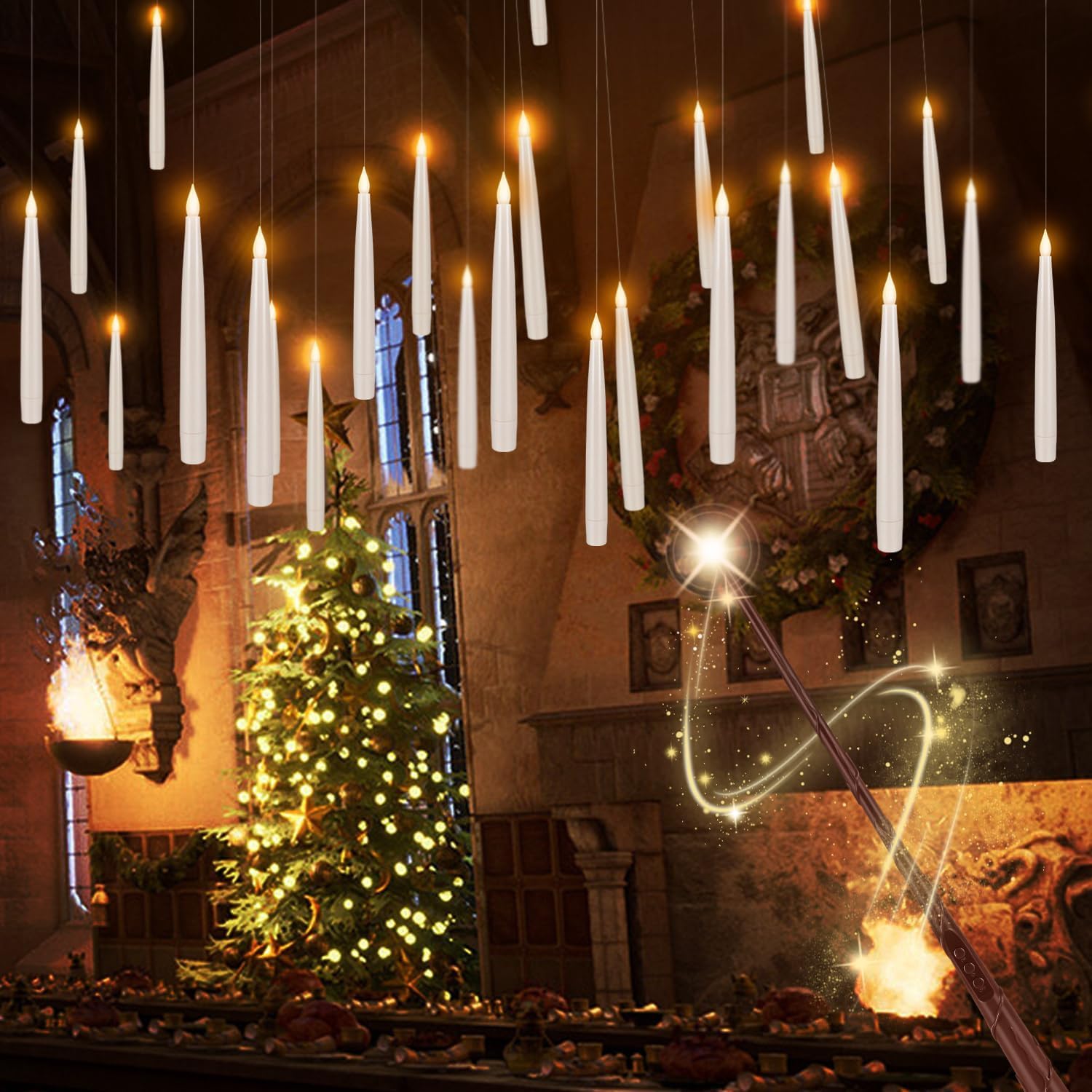 24 Piece LED Flameless Candles, Remote Control, Assorted Sizes - Image 20