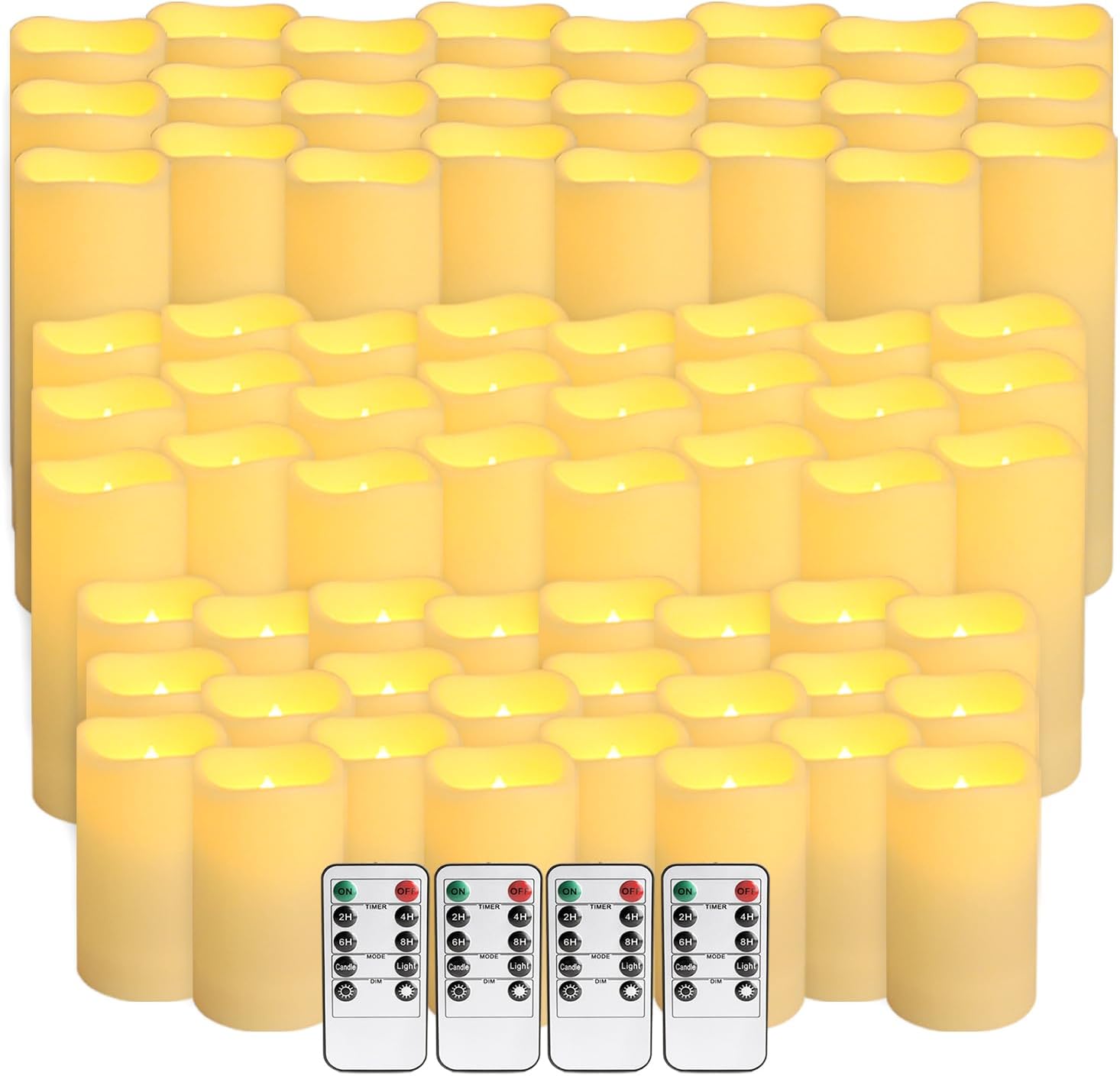 24 Piece LED Flameless Candles, Remote Control, Assorted Sizes - Image 16
