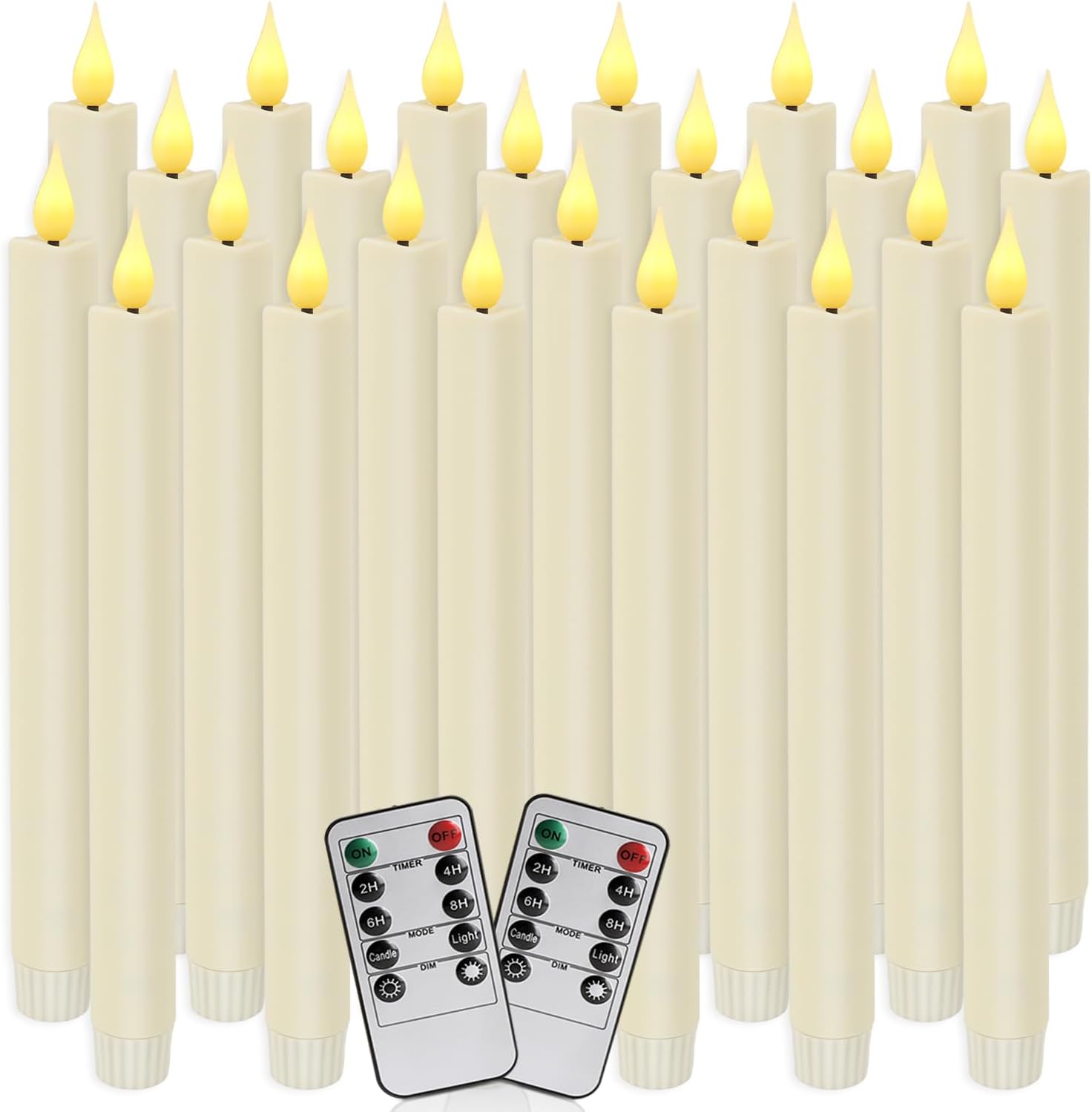 24 Piece LED Flameless Candles, Remote Control, Assorted Sizes - Image 26
