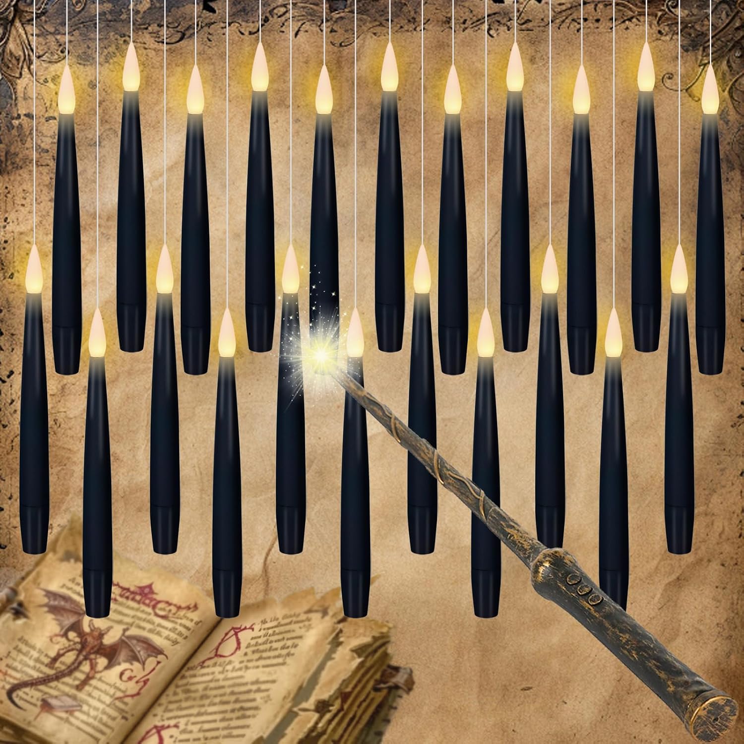 6 Pack Ivory LED Taper Candles with Remote and Timer - Image 10