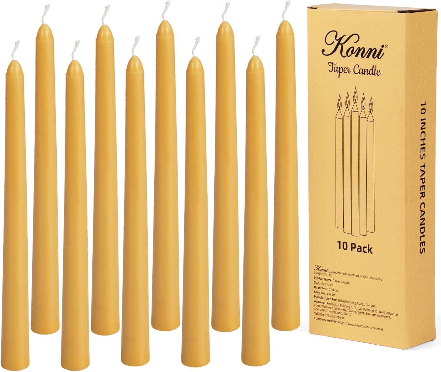 Purple Unscented Taper Candles, 10 Inch, 10 Pack - Image 19