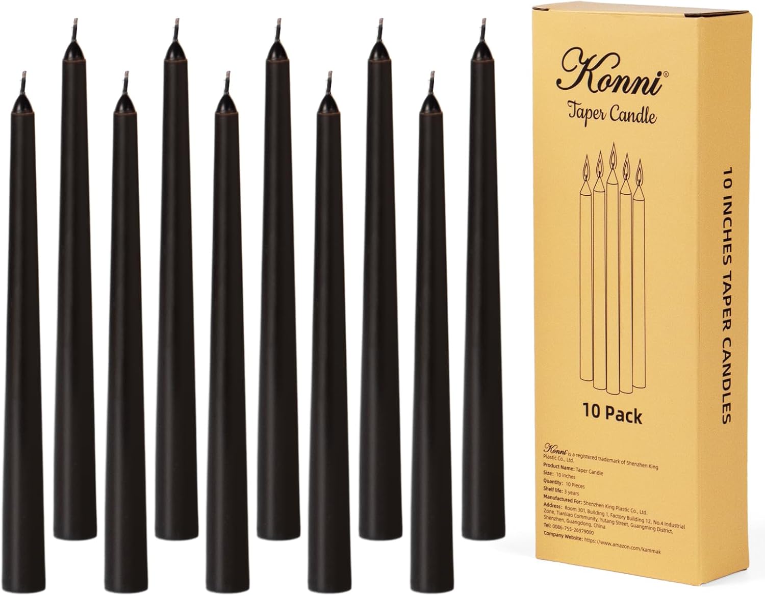 Purple Unscented Taper Candles, 10 Inch, 10 Pack - Image 17
