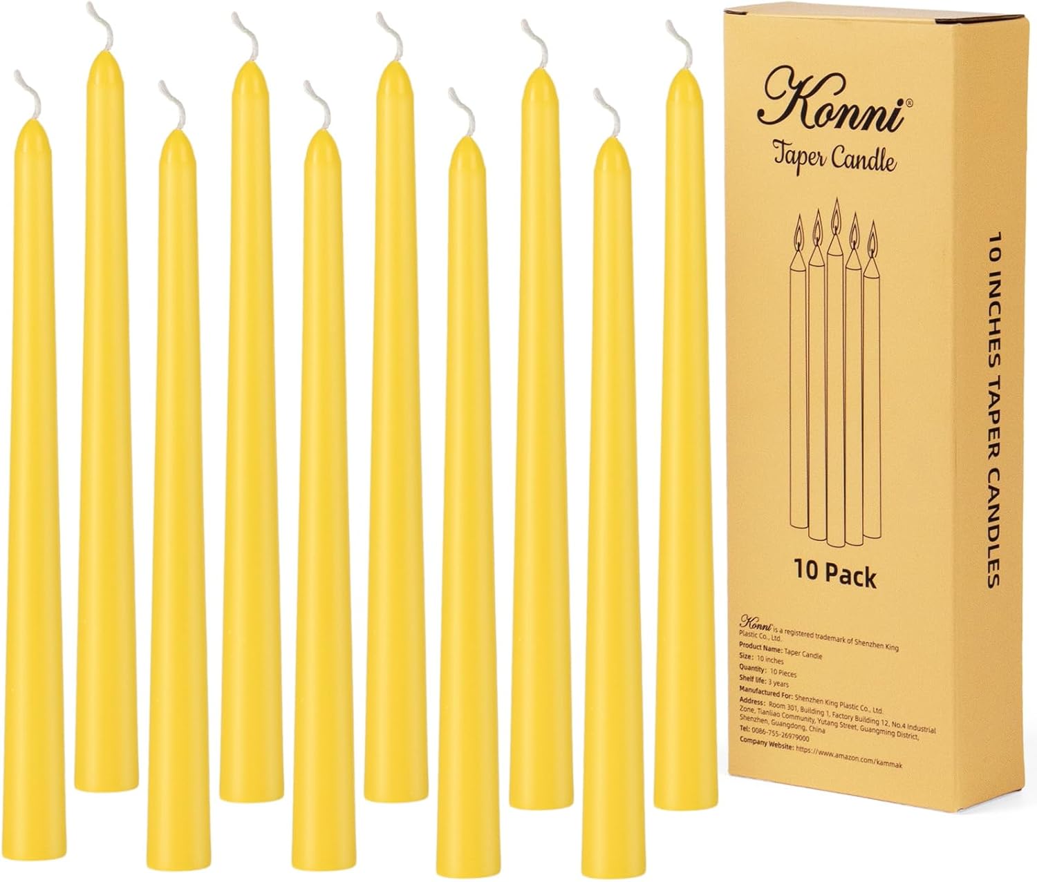 Purple Unscented Taper Candles, 10 Inch, 10 Pack - Image 13