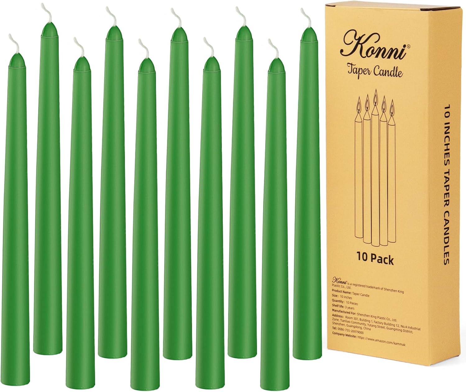 Purple Unscented Taper Candles, 10 Inch, 10 Pack - Image 16