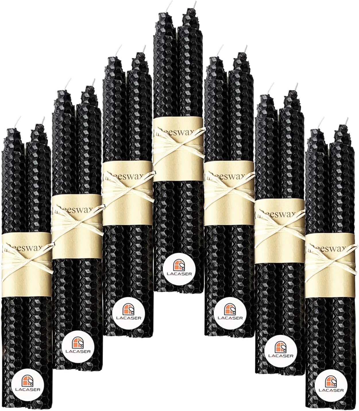 14 Beeswax Taper Candles, Assorted Rainbow Hues, Unscented, 9 Inch - Image 11