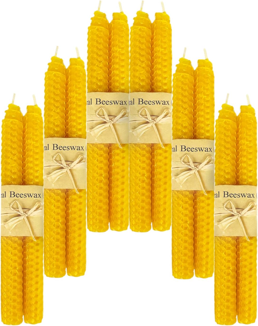 14 Beeswax Taper Candles, Assorted Rainbow Hues, Unscented, 9 Inch - Image 14