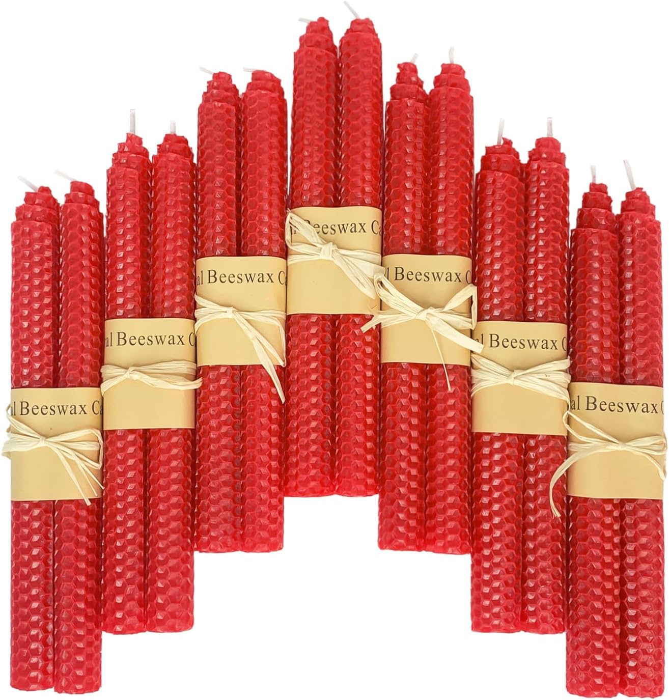 14 Beeswax Taper Candles, Assorted Rainbow Hues, Unscented, 9 Inch - Image 8
