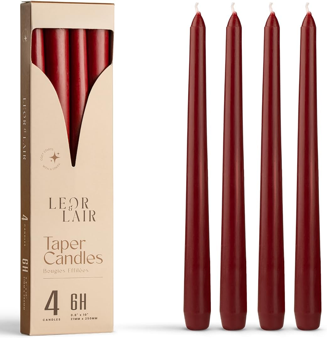 Cream Taper Candles, 10 Inch, Unscented, 4 Count Pack - Image 15