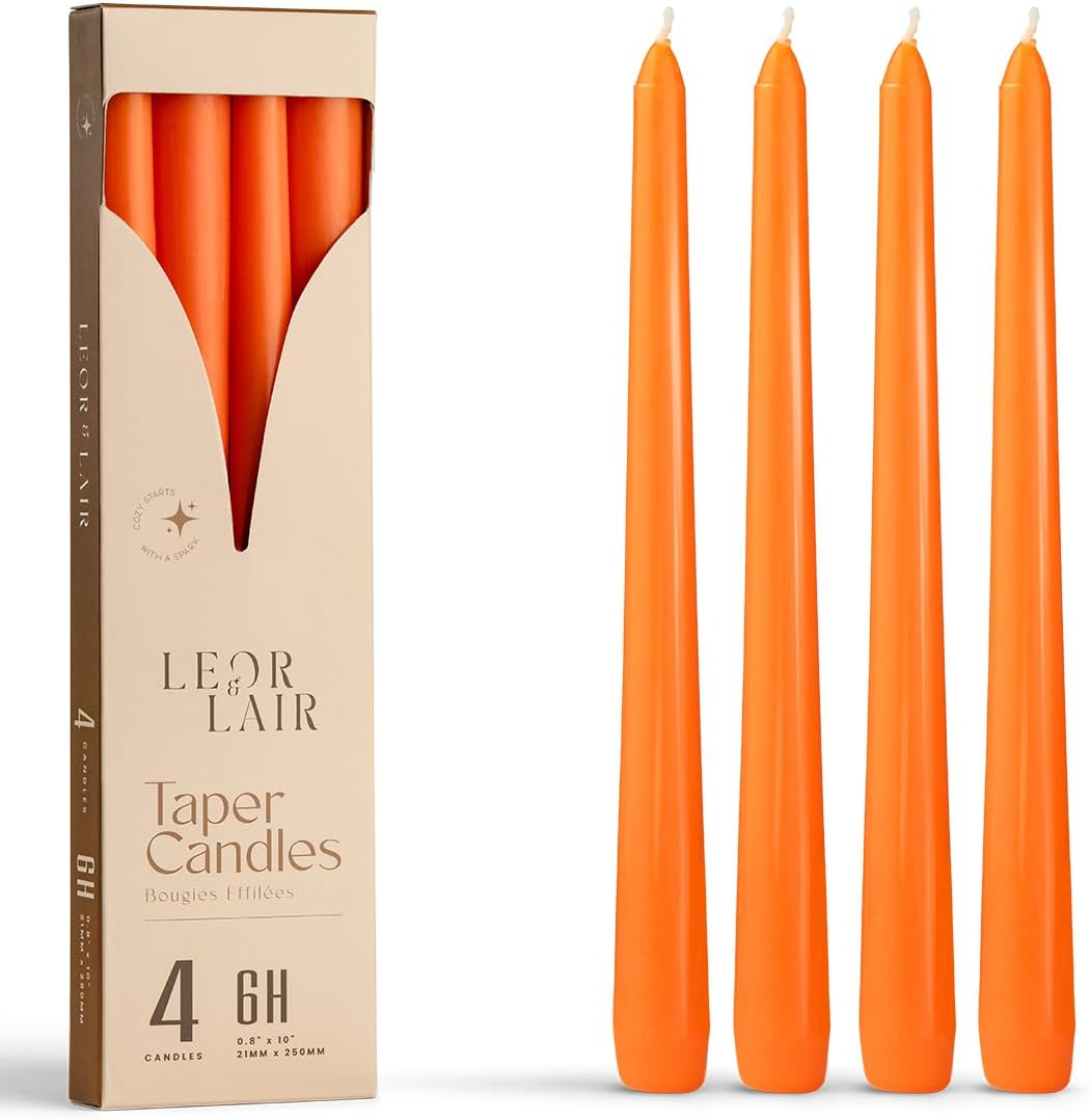 Cream Taper Candles, 10 Inch, Unscented, 4 Count Pack - Image 16