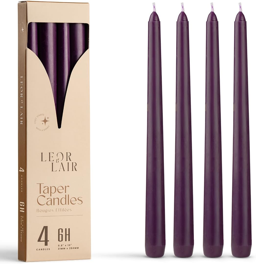 Cream Taper Candles, 10 Inch, Unscented, 4 Count Pack - Image 12