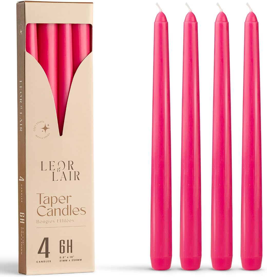 Cream Taper Candles, 10 Inch, Unscented, 4 Count Pack - Image 9
