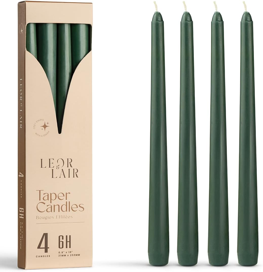 Cream Taper Candles, 10 Inch, Unscented, 4 Count Pack - Image 17