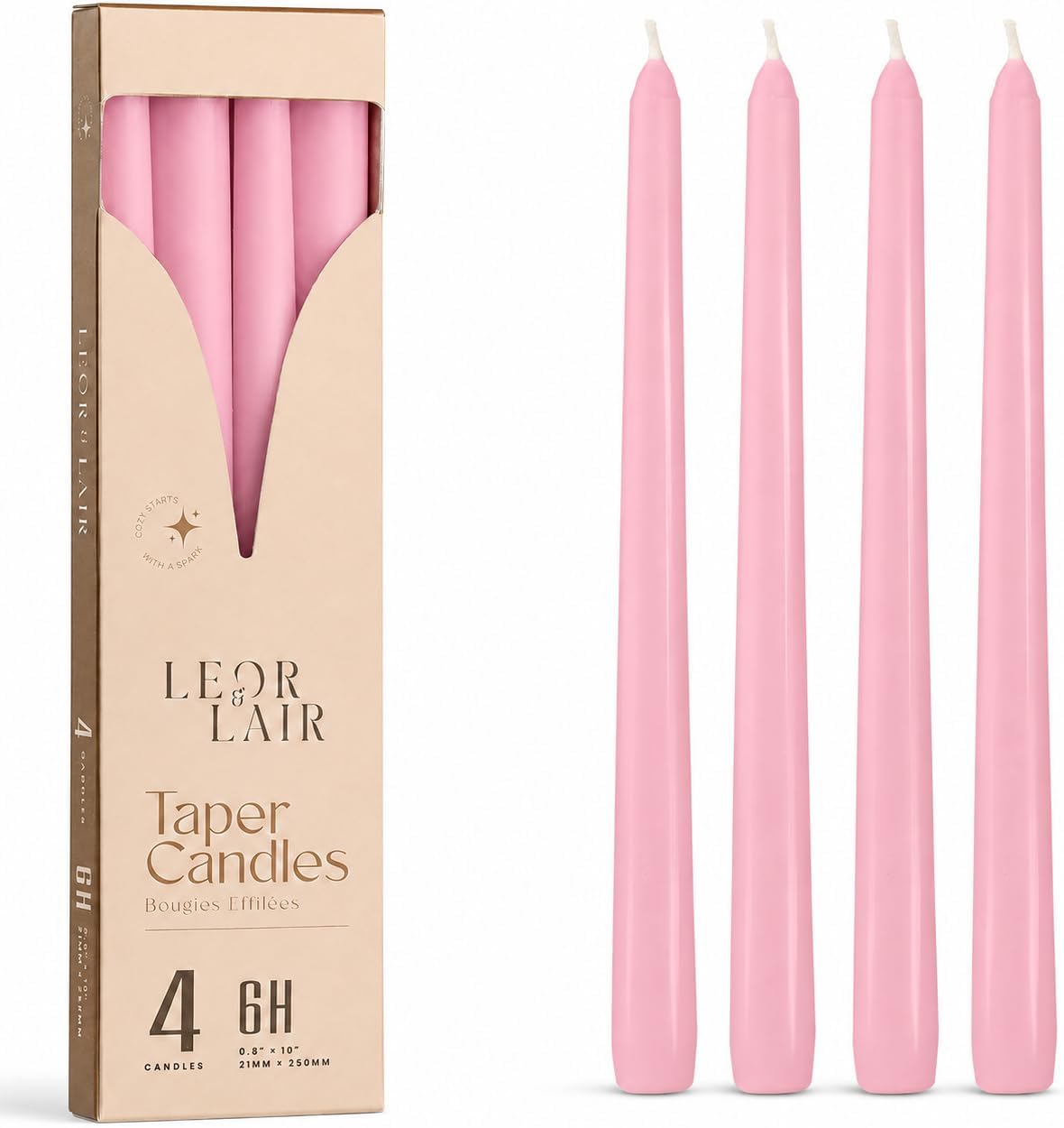 Cream Taper Candles, 10 Inch, Unscented, 4 Count Pack - Image 19