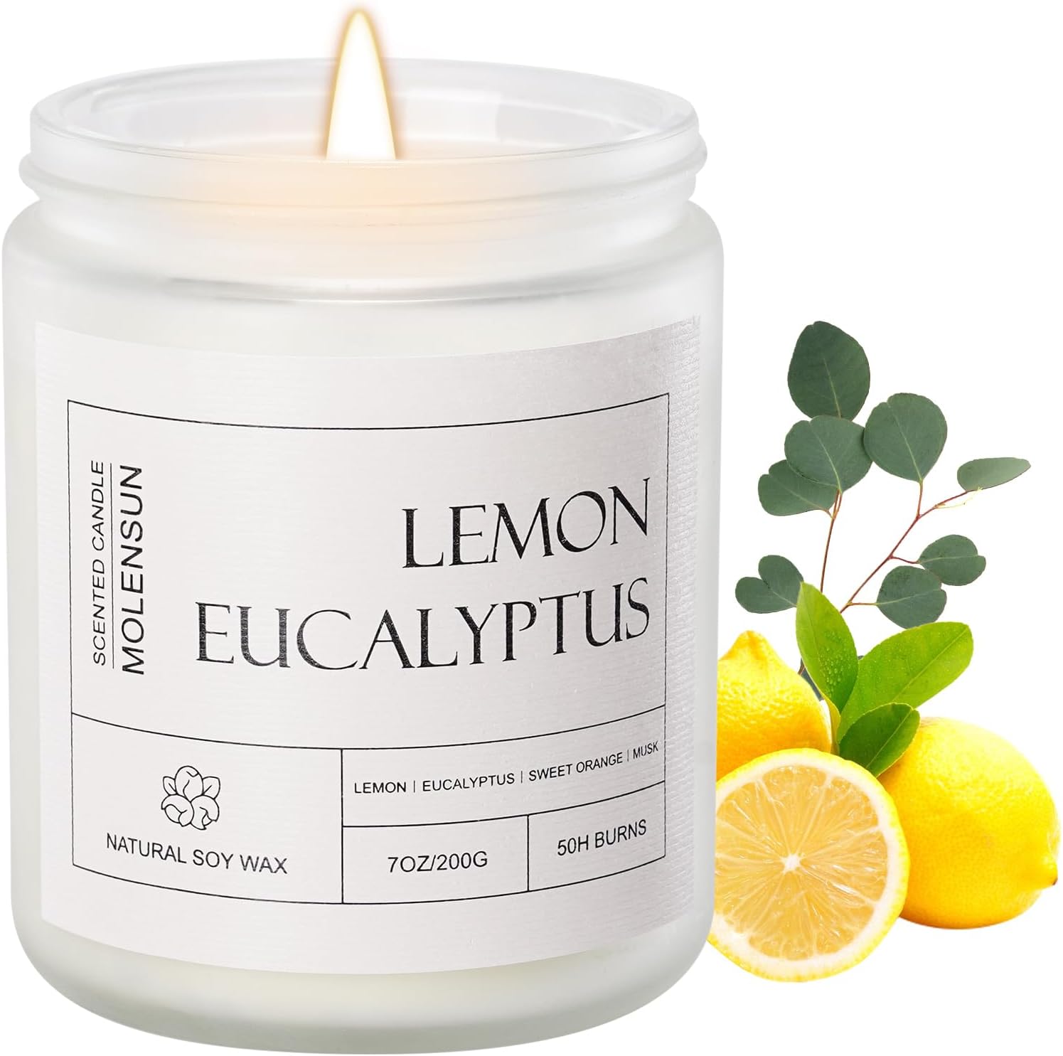 Sage Citrus Scented Jar Candle, Natural Soy Wax, 7 Ounce - Image 12
