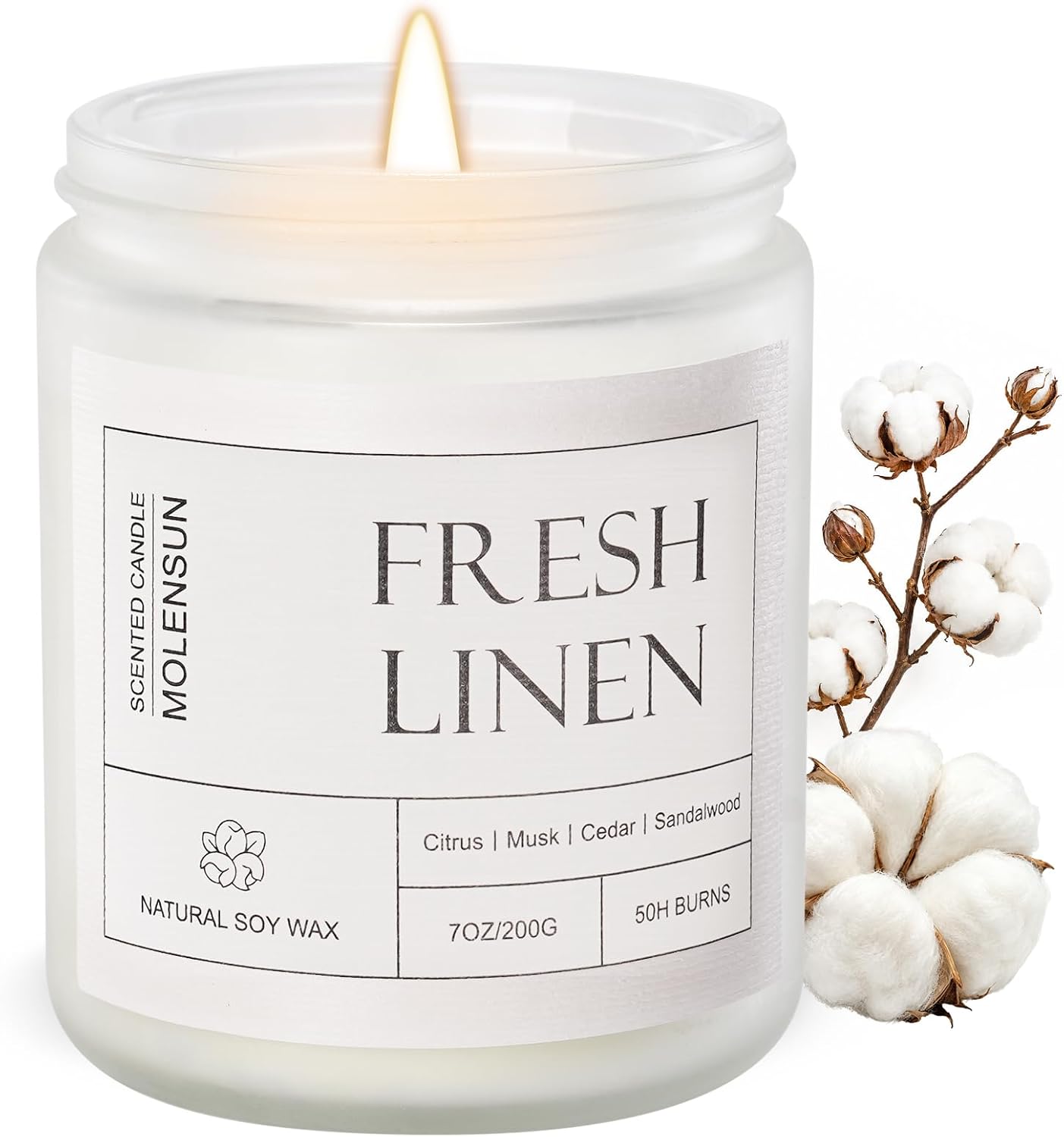 Sage Citrus Scented Jar Candle, Natural Soy Wax, 7 Ounce - Image 11