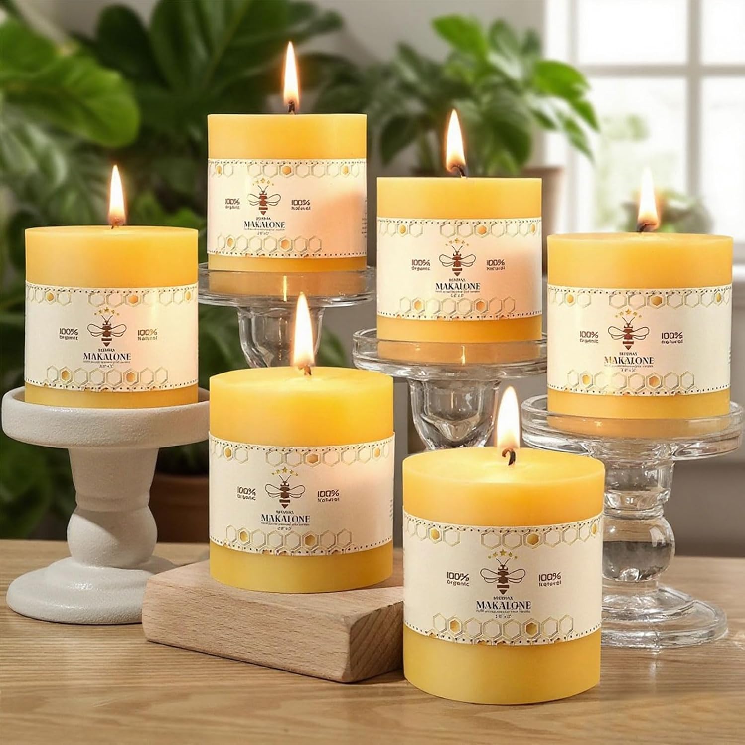 Unscented Beeswax Pillar Candles, 2x4 Inch, 6 Pack - Image 15