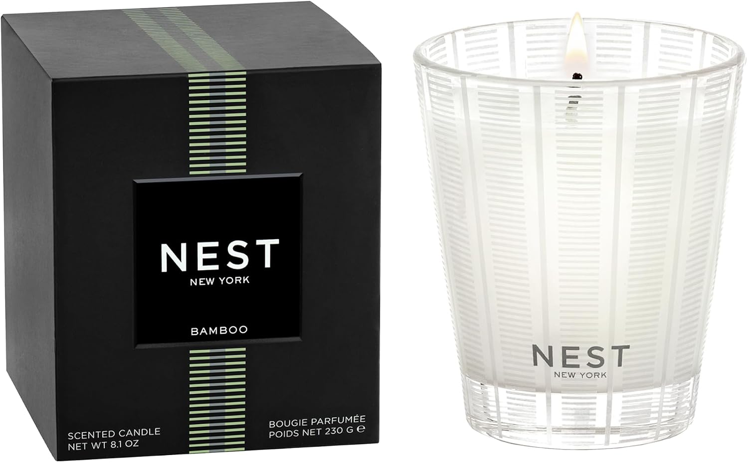 Bamboo Scented Candle, Glass Vessel, 8.1 oz