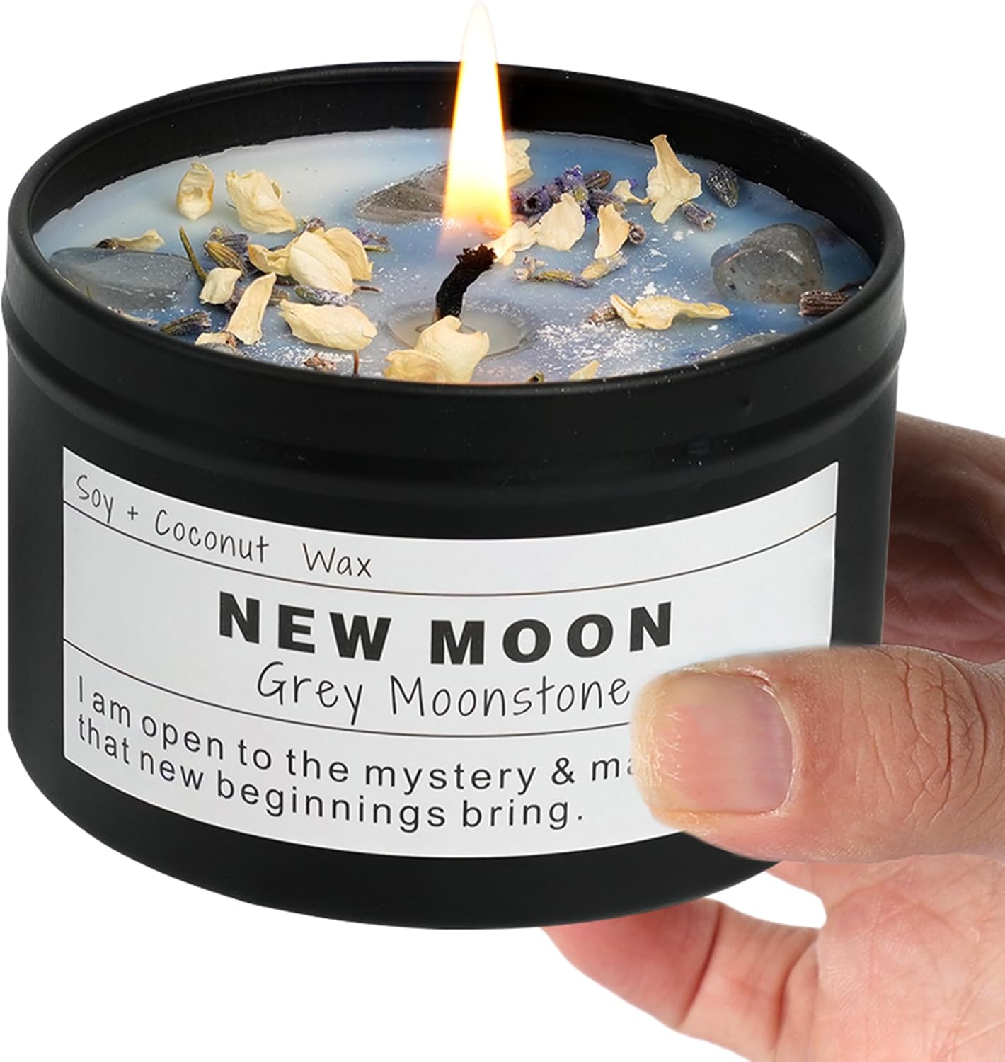 Amber Obsidian Scented Candle, Decorative Tin, Single Piece - Image 8
