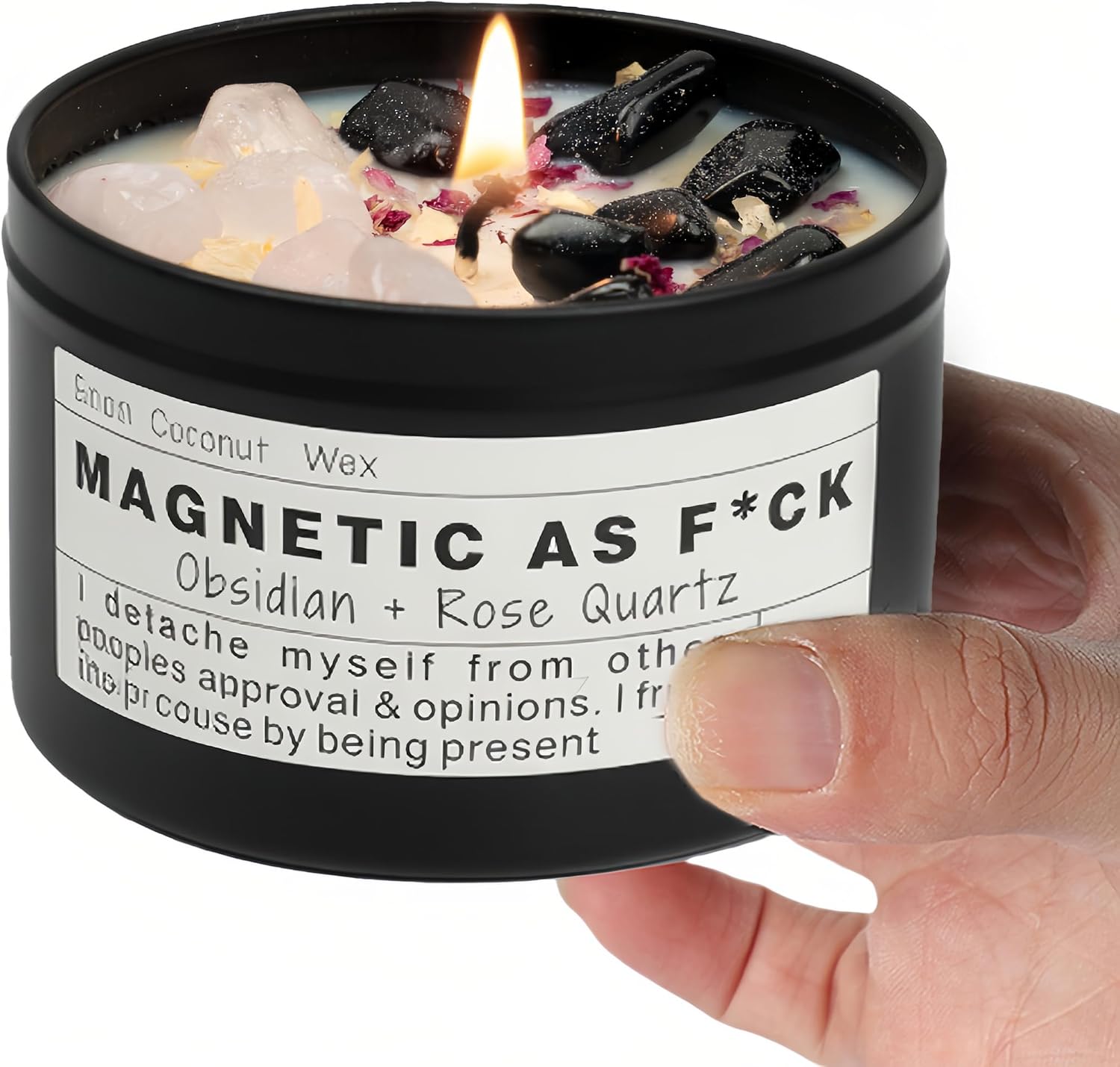 Amber Obsidian Scented Candle, Decorative Tin, Single Piece - Image 10
