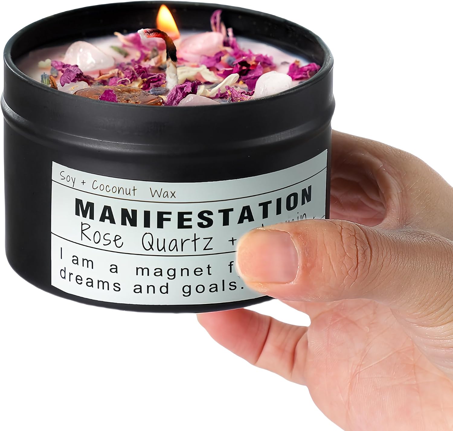 Amber Obsidian Scented Candle, Decorative Tin, Single Piece - Image 11