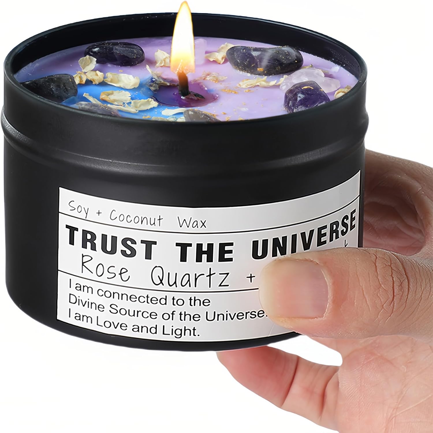 Amber Obsidian Scented Candle, Decorative Tin, Single Piece - Image 12