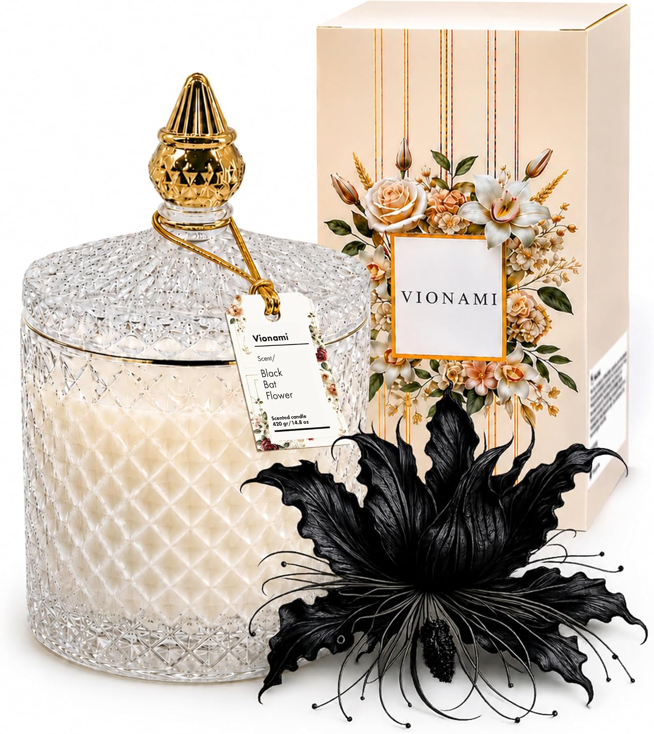Ghost Orchid Scented Candle, Decorative Glass Jar with Lid, 14.8 oz - Image 9