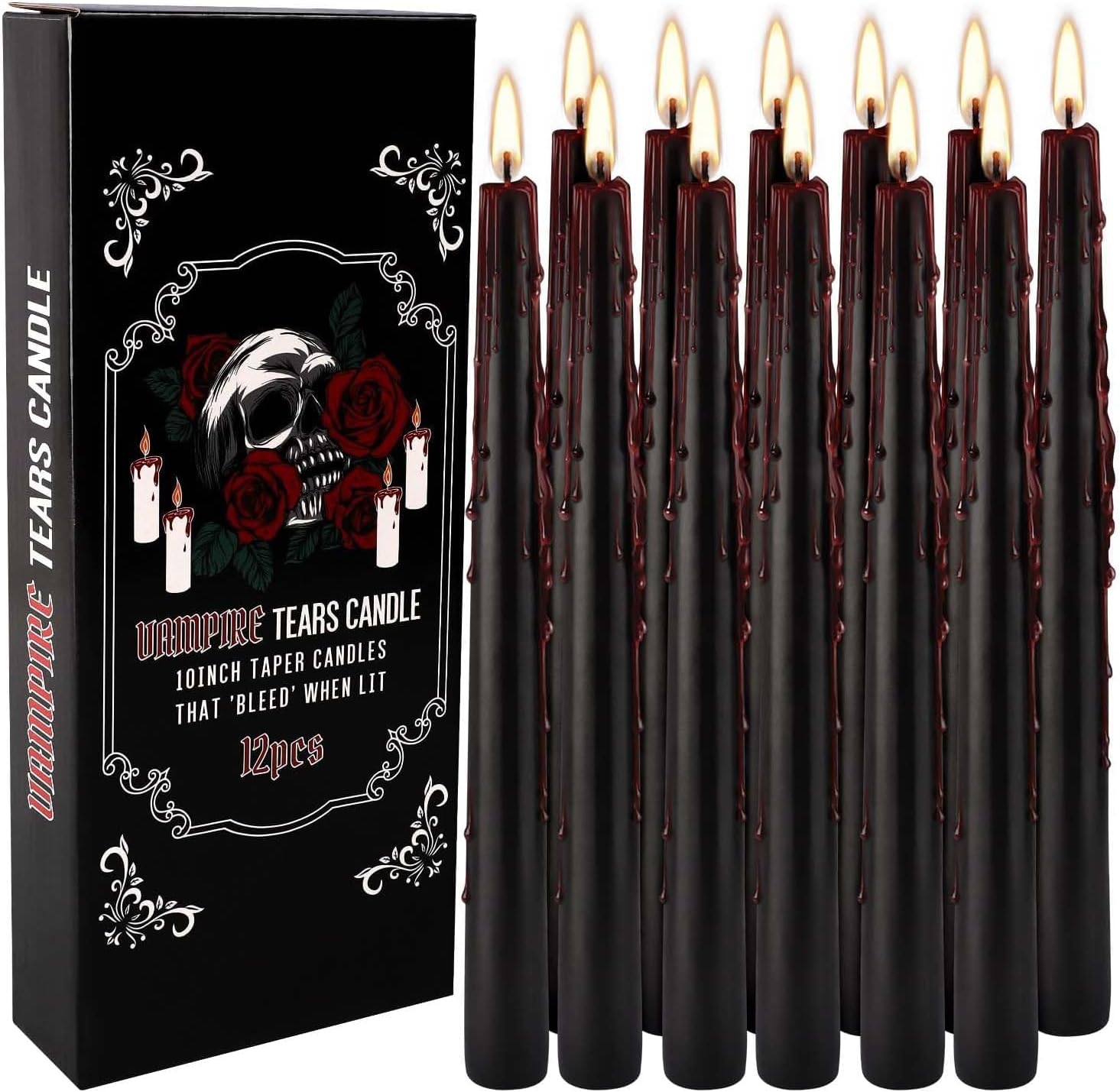 36 Pack Ivory Unscented Taper Candles, Smokeless, 10 Inch - Image 13
